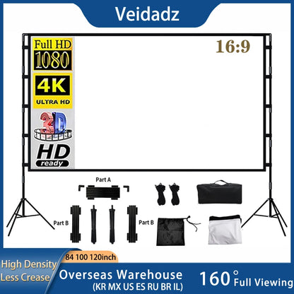 VEIDADZ Projector Screen With Stand