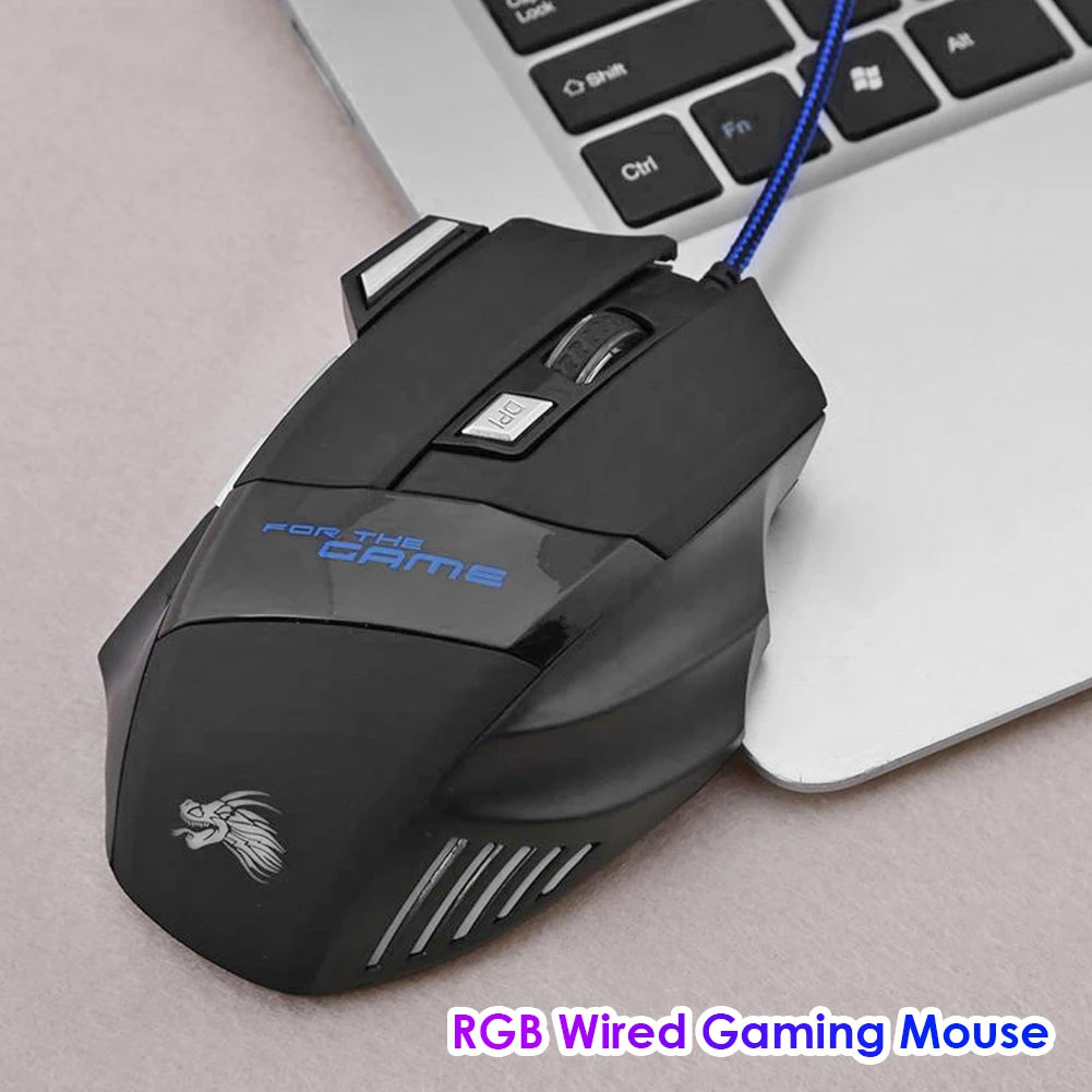 Wired Gaming Mouse 7-Color Backlight 5500 DPI