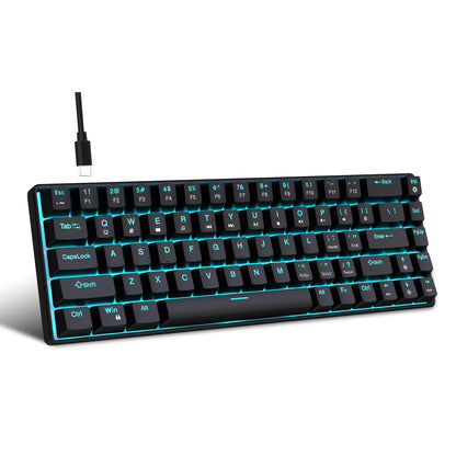 68 Keys Mechanical Keyboard Ergonomics RGB Backlit LED