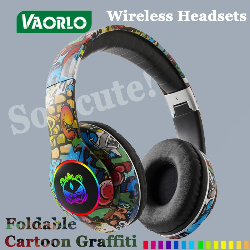 RGB Graffiti Bluetooth Headphones