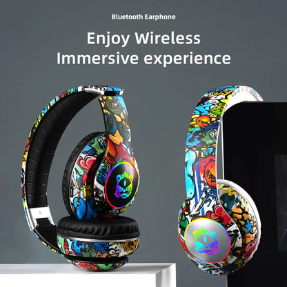 RGB Graffiti Bluetooth Headphones